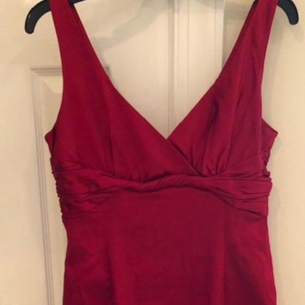 NEW Jones New York red satin cocktail dress